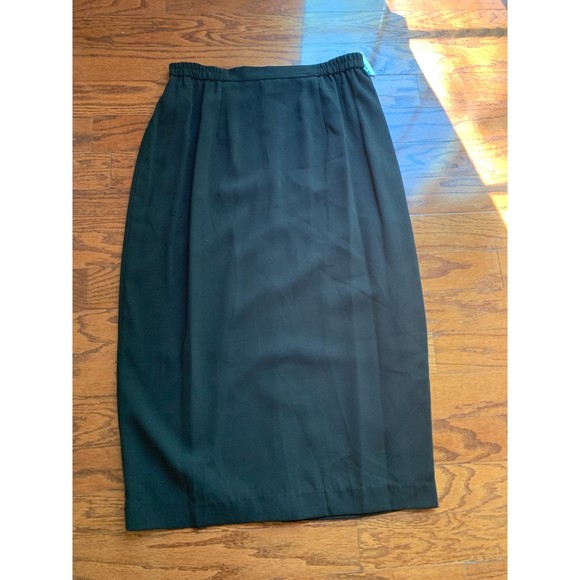 Maxi Black Pencil Skirt With Back Slit Size 14 NWT - Picture 1 of 3